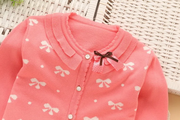 2019 New Autumn/Winter Baby Girl Sweater Casual Style Girl Cotton Cardigan Long Sleeve O-neck Solid Bow Pattern Children Sweater
2019 New Autumn/Winter Baby Girl Sweater Casual Style Girl Cotton Cardigan Long Sleeve O-neck Solid Bow Pattern Children Sweater