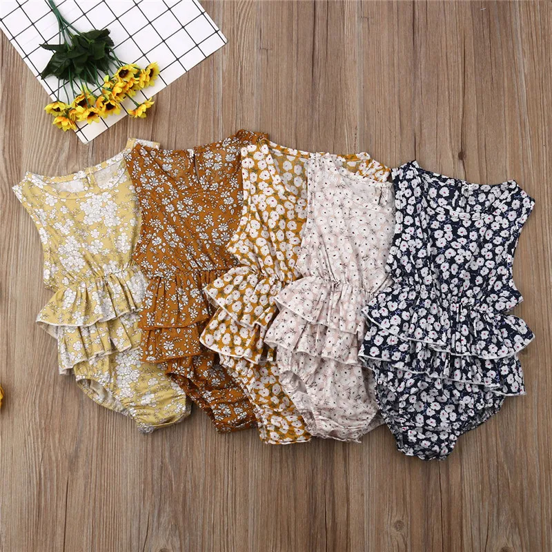 Lovely Baby Girls Floral Printed Romper 2019 Infant Newborn Baby Girl Summer Playsuit Sleeveless Ruffles Jumpsuit Clothes 0-24M
Lovely Baby Girls Floral Printed Romper 2019 Infant Newborn Baby Girl Summer Playsuit Sleeveless Ruffles Jumpsuit Clothes 0-24M