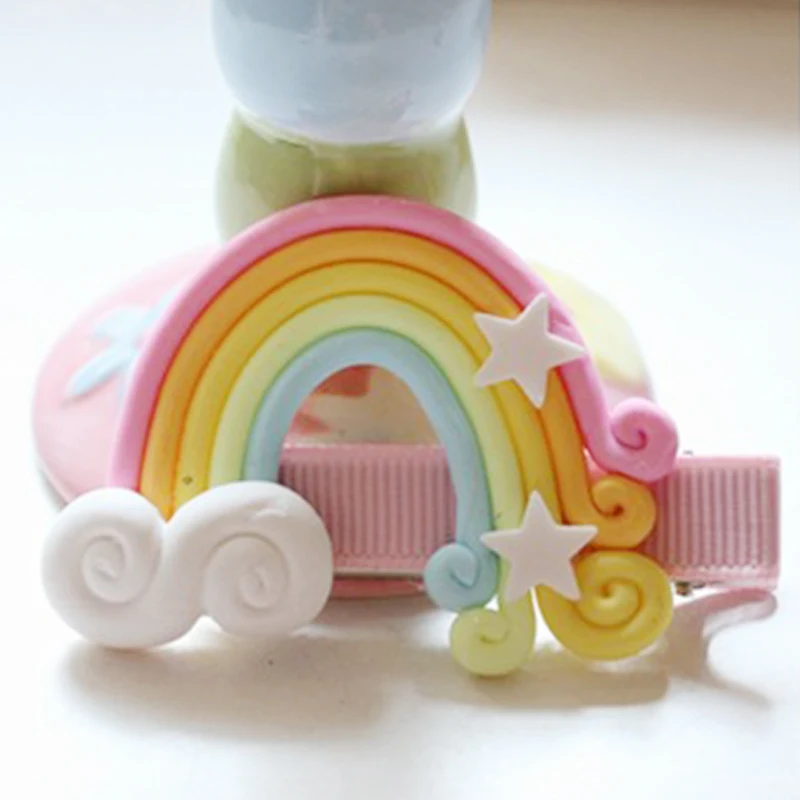1PC Children Hairpins Kids Polymer Clay Girls Girls Hair Clips Star Candy Colors Rainbow Lollipop White Cloud Hair Accessories
1PC Children Hairpins Kids Polymer Clay Girls Girls Hair Clips Star Candy Colors Rainbow Lollipop White Cloud Hair Accessories