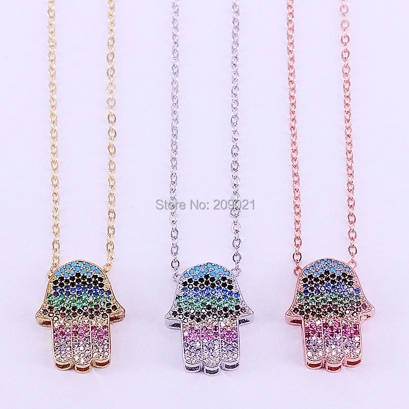 10Pcs New Fashion Cubic Zirconia Hamsa Hand Charms Pendant Micro Pave CZ Womens Girls Jewelry Necklace
10Pcs New Fashion Cubic Zirconia Hamsa Hand Charms Pendant Micro Pave CZ Womens Girls Jewelry Necklace