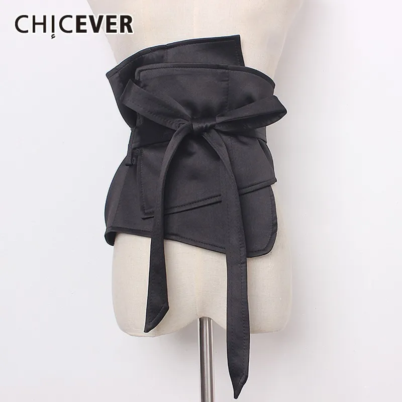 CHICEVER Summer Casual Solid Black Irregular Wide Belt For Women Patchwork Bow Fashion New Female Belts 2020
CHICEVER Summer Casual Solid Black Irregular Wide Belt For Women Patchwork Bow Fashion New Female Belts 2020