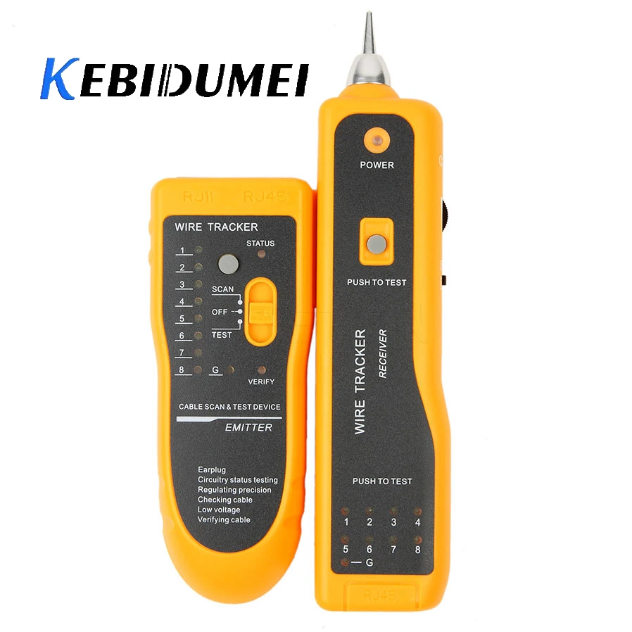 Kebidumei Network Cable Tester Detector Electrical Line Finding Testing RJ11 RJ45 Cat5 Cat6 Telephone Wire Tracker Multifunction
Kebidumei Network Cable Tester Detector Electrical Line Finding Testing RJ11 RJ45 Cat5 Cat6 Telephone Wire Tracker Multifunction