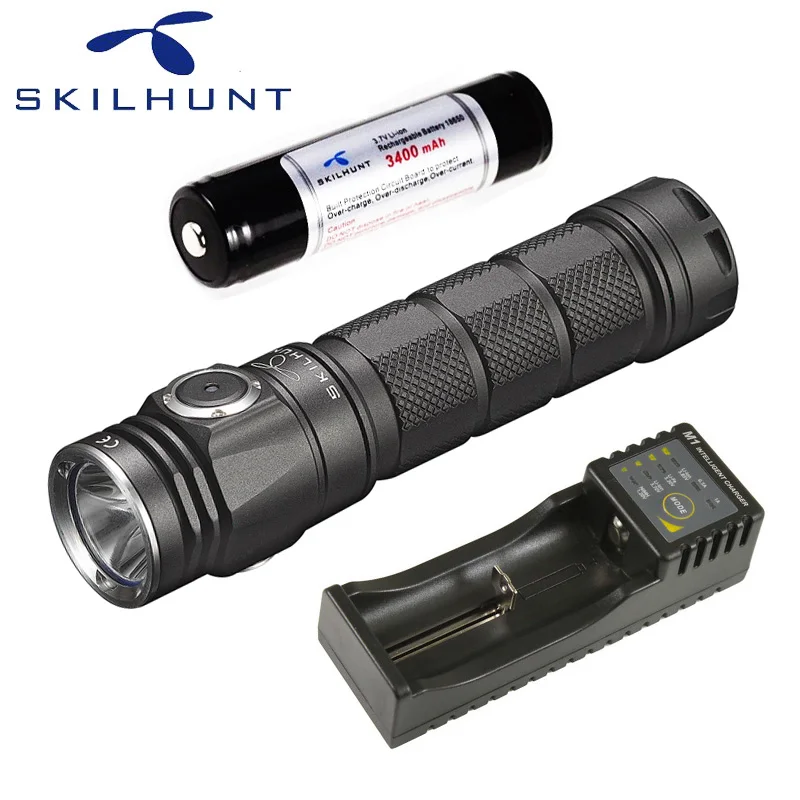 Skilhunt M200 CREE XP-L светодиодный 1050 Люмен USB Магнитная Зарядка Фонарик с батарея