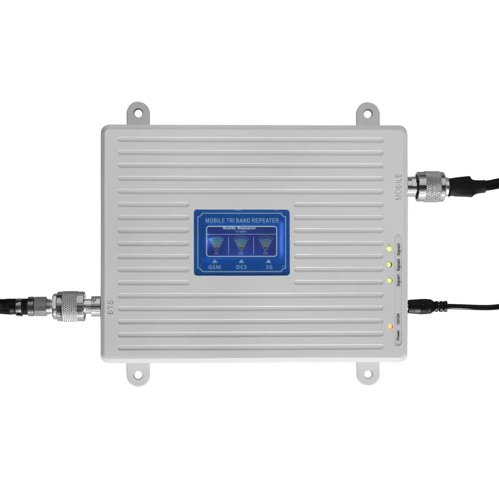 Universal Signal Booster Tri Band Amplifier Kit Network Booster 900 1800 2100 GSM DCS WCDMA 2G/3G/4G LTE Repeater Signal Booster
Universal Signal Booster Tri Band Amplifier Kit Network Booster 900 1800 2100 GSM DCS WCDMA 2G/3G/4G LTE Repeater Signal Booster