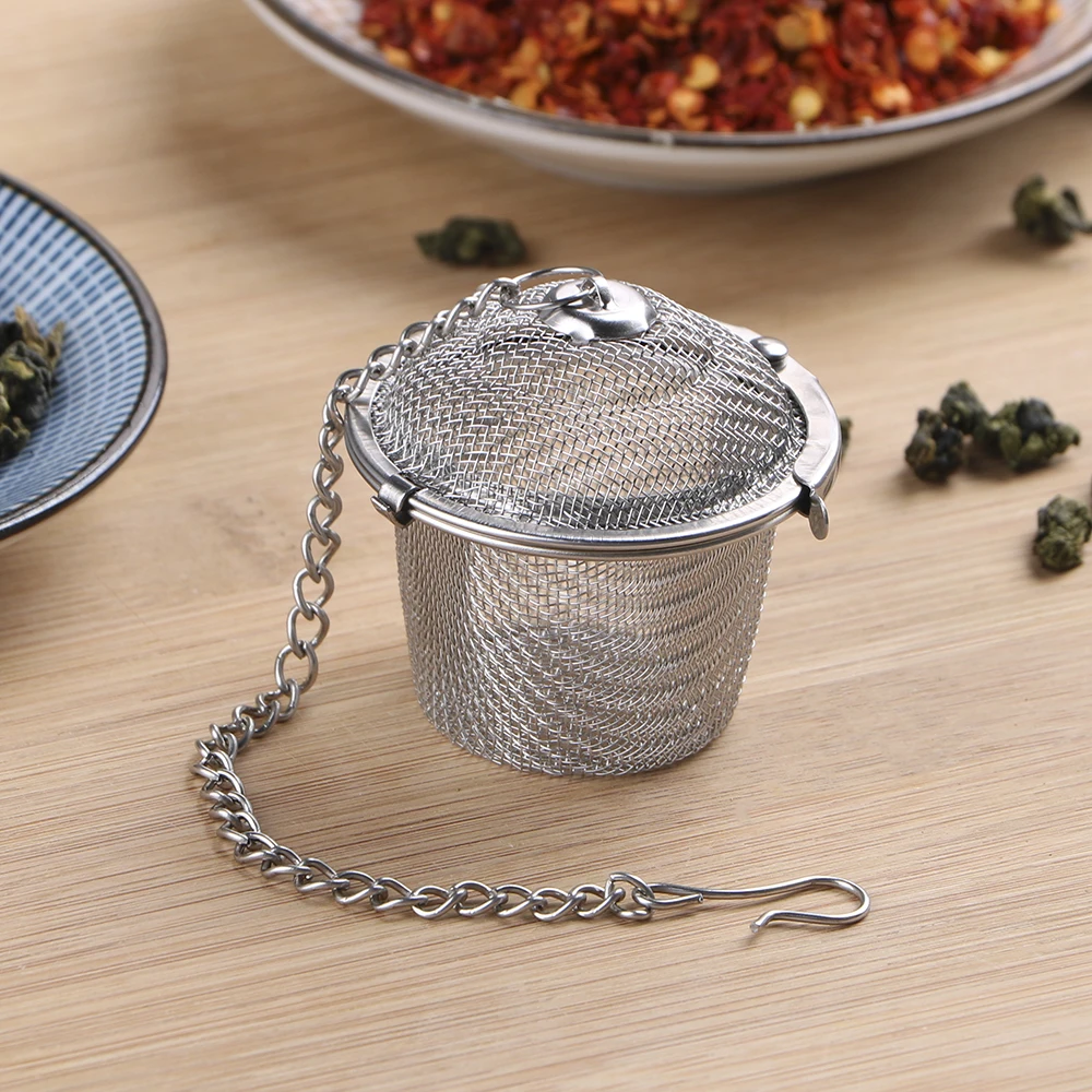

Шарик из нержавеющей стали диаметром 4,5 см для приправы сетчатый травяной шарик, многоразовый чай, чайник с замком, фильтр для чая