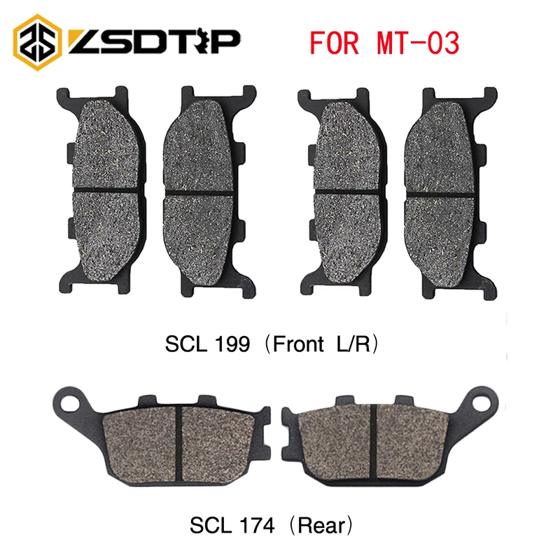 ZSDTRP Semi-Metal Motorcycle Front and Rear Disc Brake Pads Fit For Yamaha MT-03 2006 2007
ZSDTRP Semi-Metal Motorcycle Front and Rear Disc Brake Pads Fit For Yamaha MT-03 2006 2007