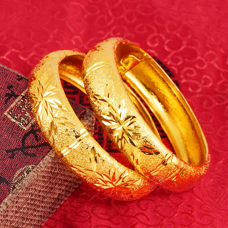 Vietnam Alluvial Gold Bride Bangle Delicate Flower Druzy Bracelets Wedding Jewelry for Women
Vietnam Alluvial Gold Bride Bangle Delicate Flower Druzy Bracelets Wedding Jewelry for Women