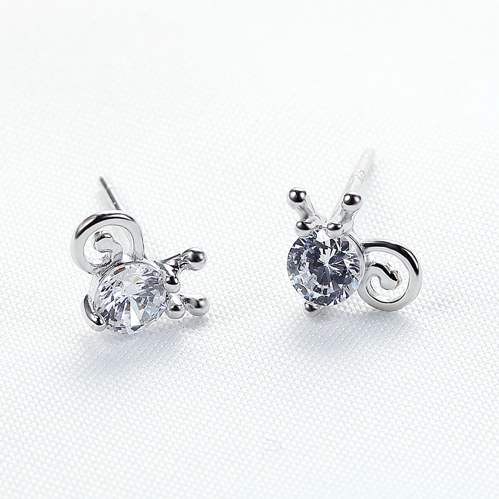 Cute Insect Snails Animal Stud Earrings with AAA+ Cubic Zirconia Girls Friends Women Accessories 925 Sterling Silver Earrings
Cute Insect Snails Animal Stud Earrings with AAA+ Cubic Zirconia Girls Friends Women Accessories 925 Sterling Silver Earrings