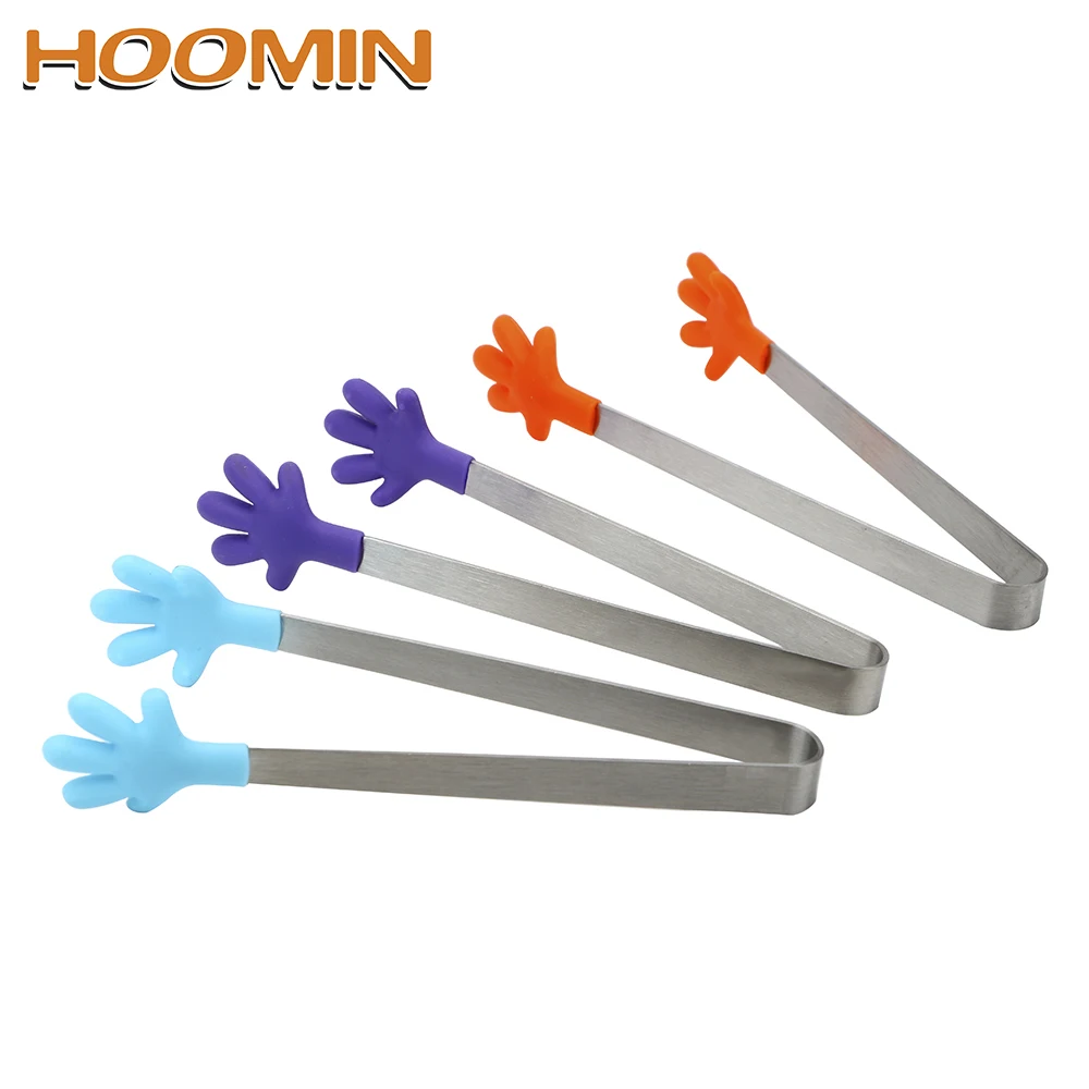 HOOMIN Creative Hand Shape Salad Serving BBQ Tongs Stainless Steel Handle Utensil Kitchen Cooking Tools Mini Silicone Food Clip
HOOMIN Creative Hand Shape Salad Serving BBQ Tongs Stainless Steel Handle Utensil Kitchen Cooking Tools Mini Silicone Food Clip