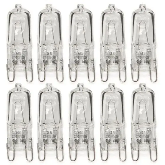Горячая 10 X G9 галогенная лампа теплый белый офисный светильник 25W 230V | Лампы и