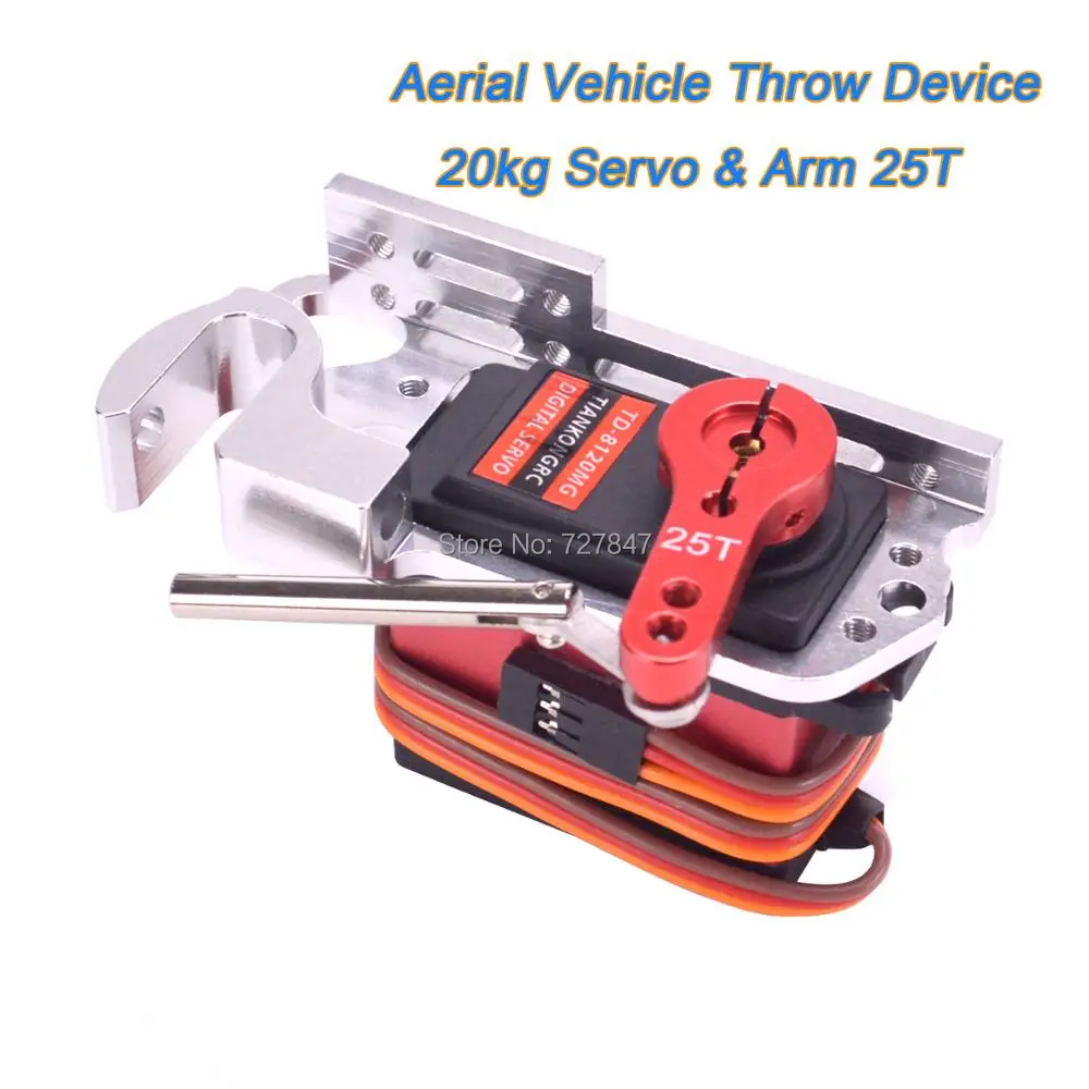 Servo Parabolic Switch Aerial Vehicle Throw Device Dispenser With 20kg Servo & Arm 25T For Gimbal Remote Controller Car RC
Servo Parabolic Switch Aerial Vehicle Throw Device Dispenser With 20kg Servo & Arm 25T For Gimbal Remote Controller Car RC