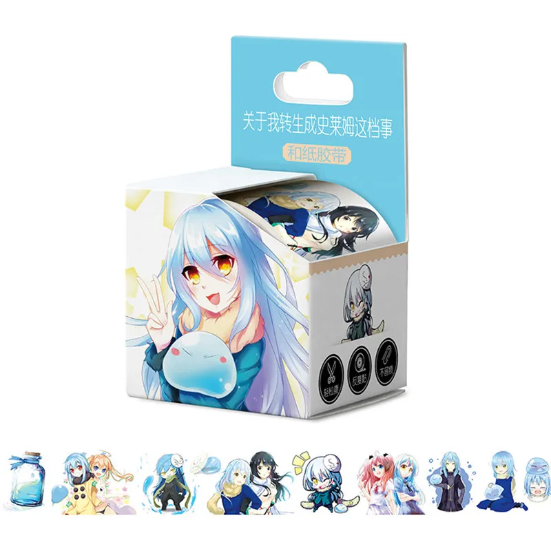 10 boxes/lot Anime Slime tape TOY That Time I Got Reincarnated as a Slime Washi Tape Paper Hand account sticker 40mm x 5m
10 boxes/lot Anime Slime tape TOY That Time I Got Reincarnated as a Slime Washi Tape Paper Hand account sticker 40mm x 5m