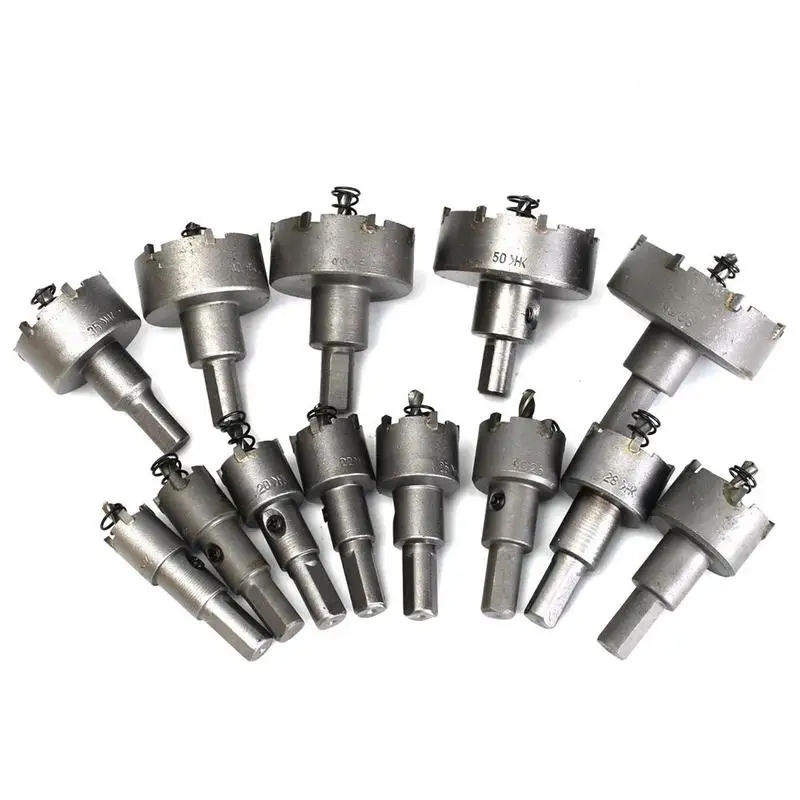 13PCs Carbide Tip TCT Drill Bit Hole Saw Set Stainless Steel Metal Alloy 16-53mm
13PCs Carbide Tip TCT Drill Bit Hole Saw Set Stainless Steel Metal Alloy 16-53mm