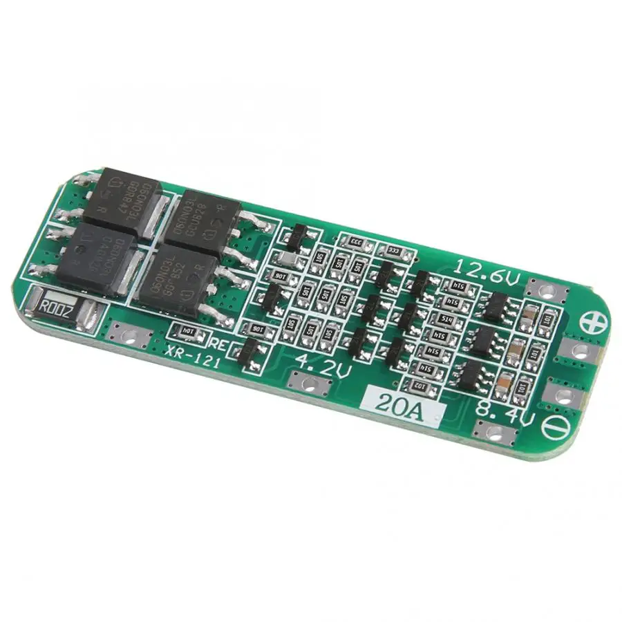 Плата литиевой батареи 3S 12 6 в 20 А 18650 LiPo Cell BMS pcbавтоматическое восстановление |