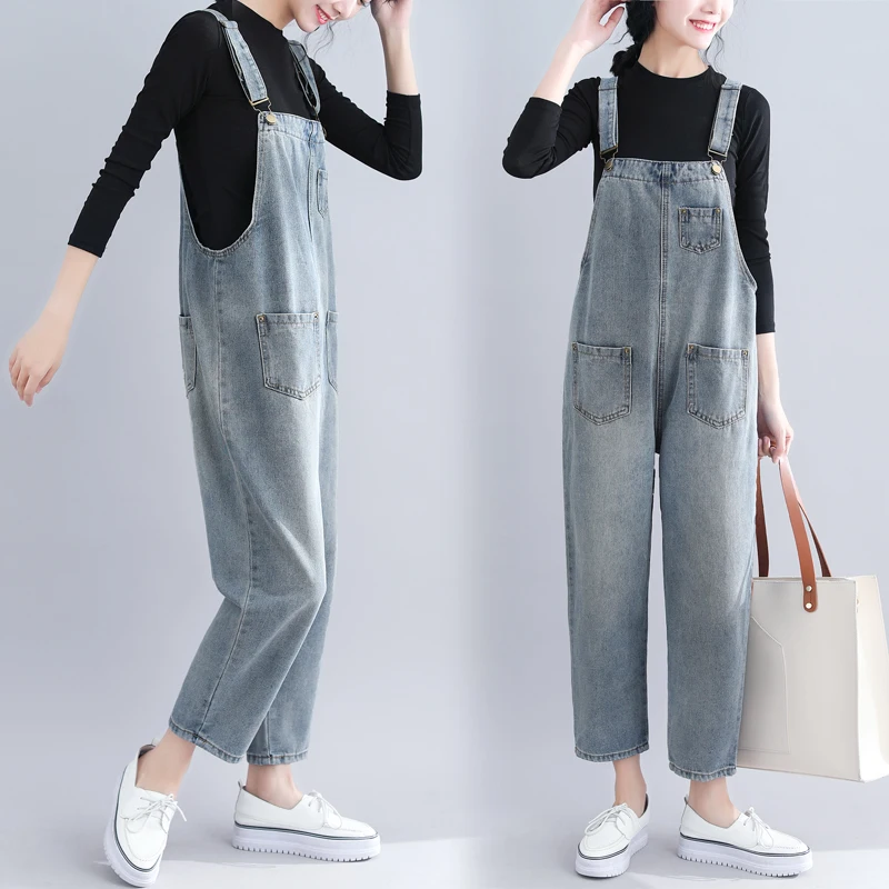 Qiukichonson Women Jeans 2019 Spring Vintage Pockets Ripped Loose Overalls Ladies High Waist Casual Denim Jumpsuits
Qiukichonson Women Jeans 2019 Spring Vintage Pockets Ripped Loose Overalls Ladies High Waist Casual Denim Jumpsuits