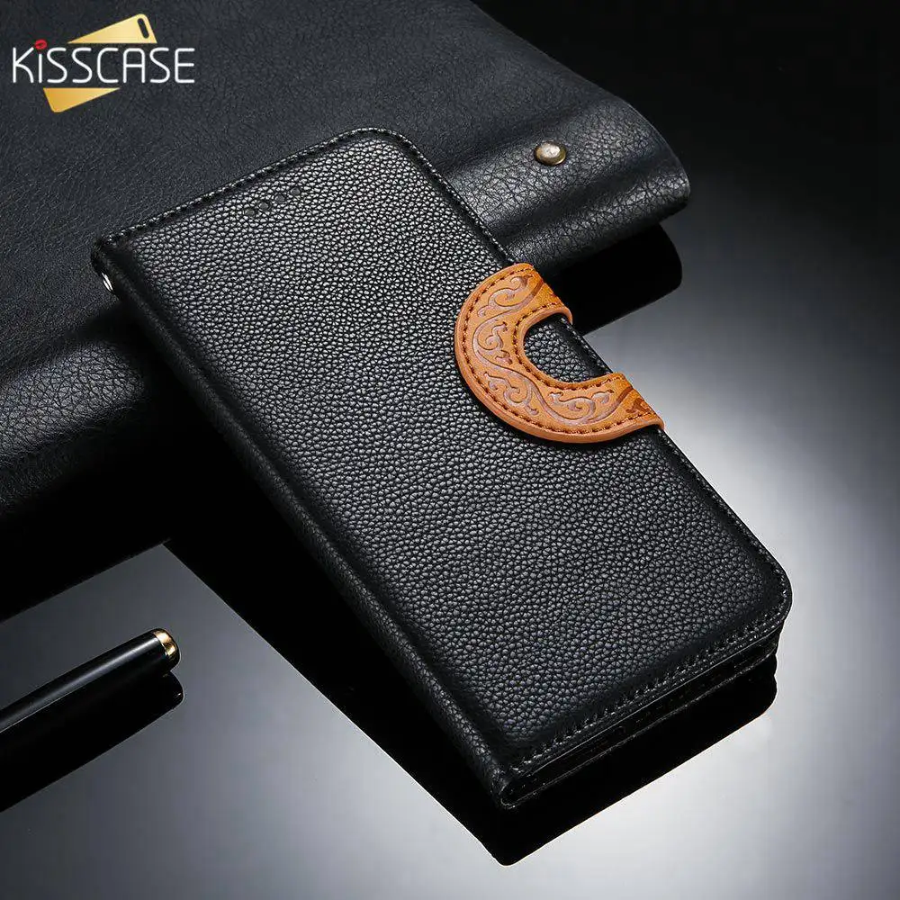 Флип Чехлы kisscase кожаный чехол для iPhone X XS 7 8 6 6s Plus 5 5S SE XR MAX чехол|Чехлы-портмоне| |