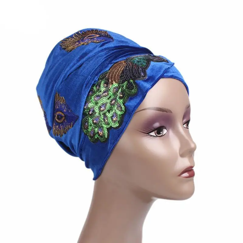Arab Women Ramadan Long Tail Caps Muslim Africa Hat Scarf Turban Hats Headwrap Elegant Sequins Peacock Embroidery Velvet New
Arab Women Ramadan Long Tail Caps Muslim Africa Hat Scarf Turban Hats Headwrap Elegant Sequins Peacock Embroidery Velvet New