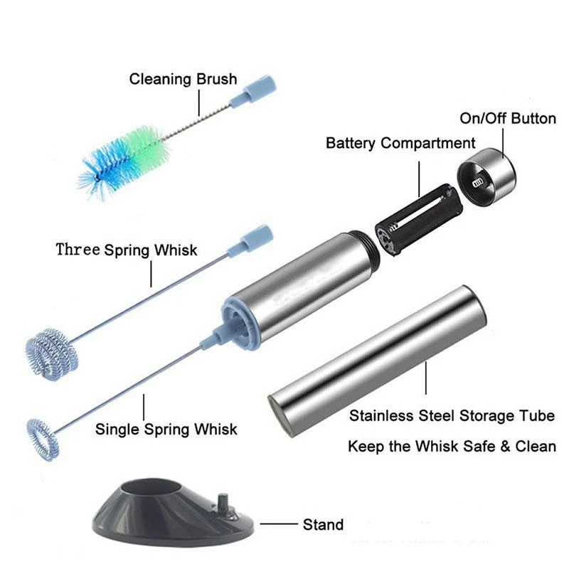 Stainless Steel Electric Handheld Milk Frother Foamer Whisk Mixer Egg Beater Coffee Maker Blender Auto Stirrer Kitchen Stir To
Stainless Steel Electric Handheld Milk Frother Foamer Whisk Mixer Egg Beater Coffee Maker Blender Auto Stirrer Kitchen Stir To