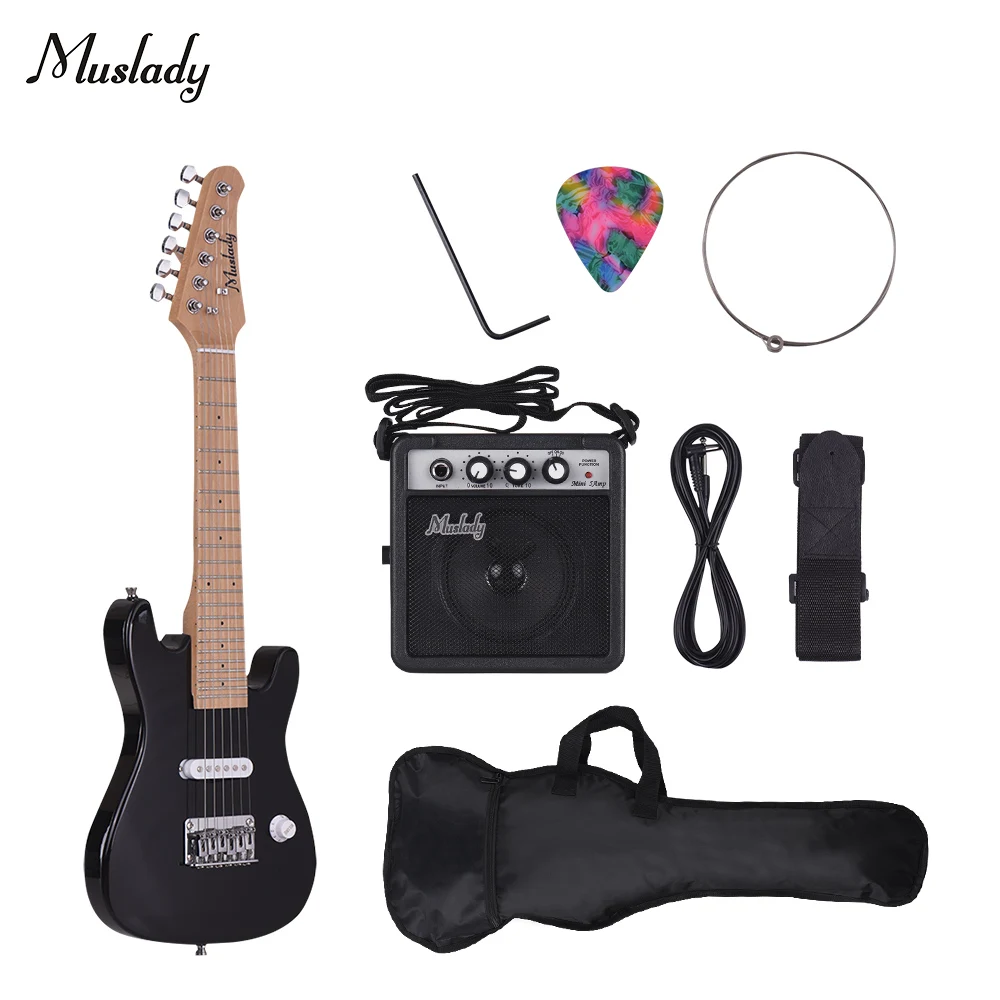 Комплект детской электрогитары Muslady 28 дюймов корпус из клена и пенополистирола с