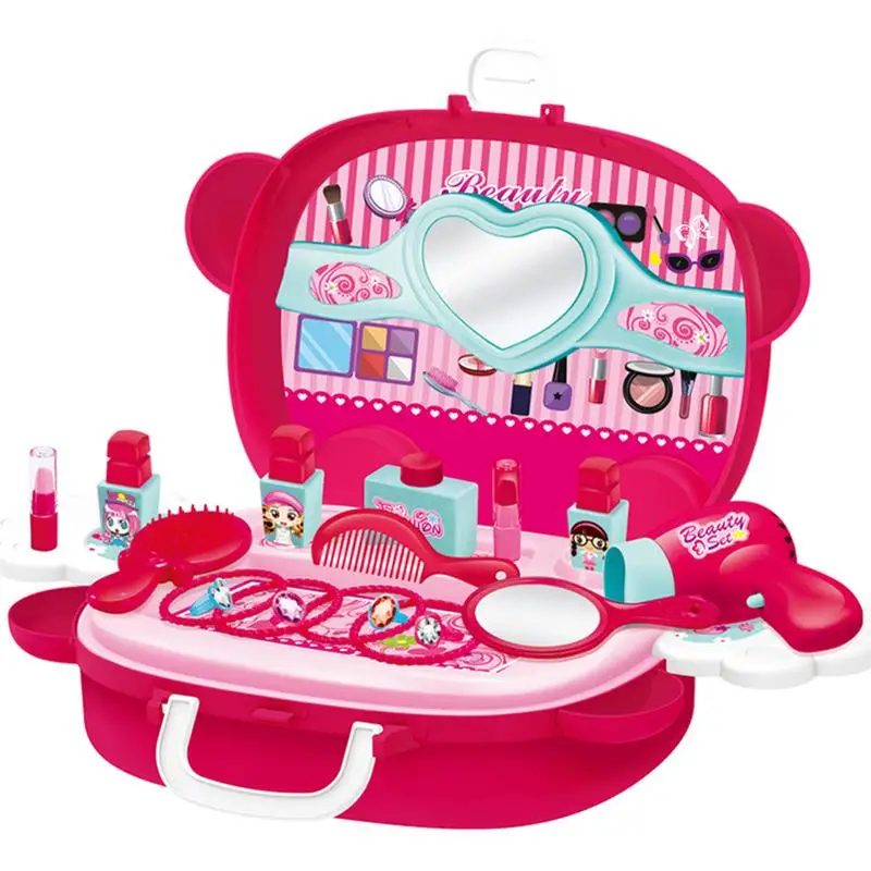 Girls Beauty Toys Children Cosmetics Makeup Box Princess Set Safe Non-toxic Lipstick Nail Polish Baby Girl Pretend Play Toy | Игрушки и