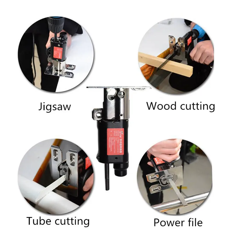 Durable Reciprocating Saw Attachment Change Electric Drill Into Reciprocating Saw Jig Saw Metal File for Wood Metal Cutting
Durable Reciprocating Saw Attachment Change Electric Drill Into Reciprocating Saw Jig Saw Metal File for Wood Metal Cutting