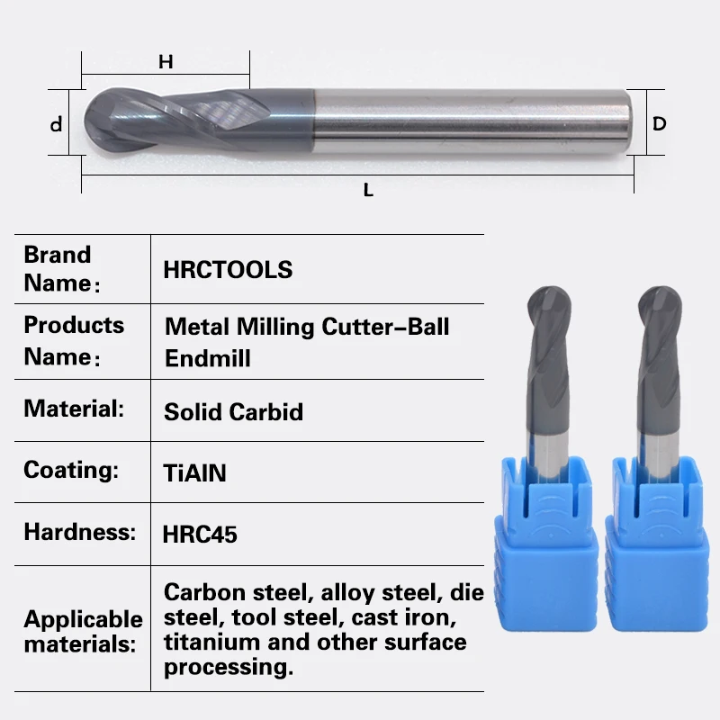 C4-R1.25x5Hx4Dx50L ballnose milling cutter set HRC45 4mm shank dia ball nose aluminum tungsten carbide end mills router bits
C4-R1.25x5Hx4Dx50L ballnose milling cutter set HRC45 4mm shank dia ball nose aluminum tungsten carbide end mills router bits