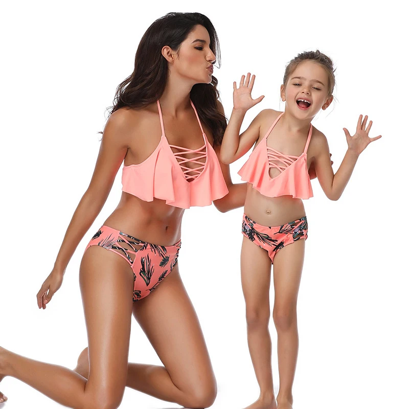 Hirigin High Waist Pink Floral Bikini Set Women Swimwear Kids Baby Girls Swimsuit 2019 New Padded Ruffles Monokini Bathing Suit
Hirigin High Waist Pink Floral Bikini Set Women Swimwear Kids Baby Girls Swimsuit 2019 New Padded Ruffles Monokini Bathing Suit
