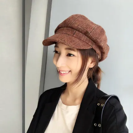 Fashion Beret Female Flat Cap Autumn Winter Wool Hats For Women 2019 New Octagonal Cap Painter Hat Vintage England Artist Plaid
Fashion Beret Female Flat Cap Autumn Winter Wool Hats For Women 2019 New Octagonal Cap Painter Hat Vintage England Artist Plaid