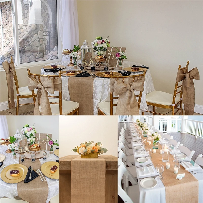 Vintage Natural Burlap Flaxen Table Runner Jute Cloth Linen Pastoral Style for Wedding Home Dining Room Decoration 30X275cm
Vintage Natural Burlap Flaxen Table Runner Jute Cloth Linen Pastoral Style for Wedding Home Dining Room Decoration 30X275cm