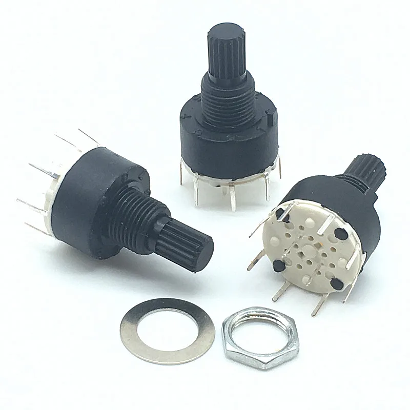 5pcs SR16 Plastic 16MM Rotary Band switch 2 Pole 3 4 position 1 Pole 5 6 8 Position Handle Length 15MM Axis band switch
5pcs SR16 Plastic 16MM Rotary Band switch 2 Pole 3 4 position 1 Pole 5 6 8 Position Handle Length 15MM Axis band switch