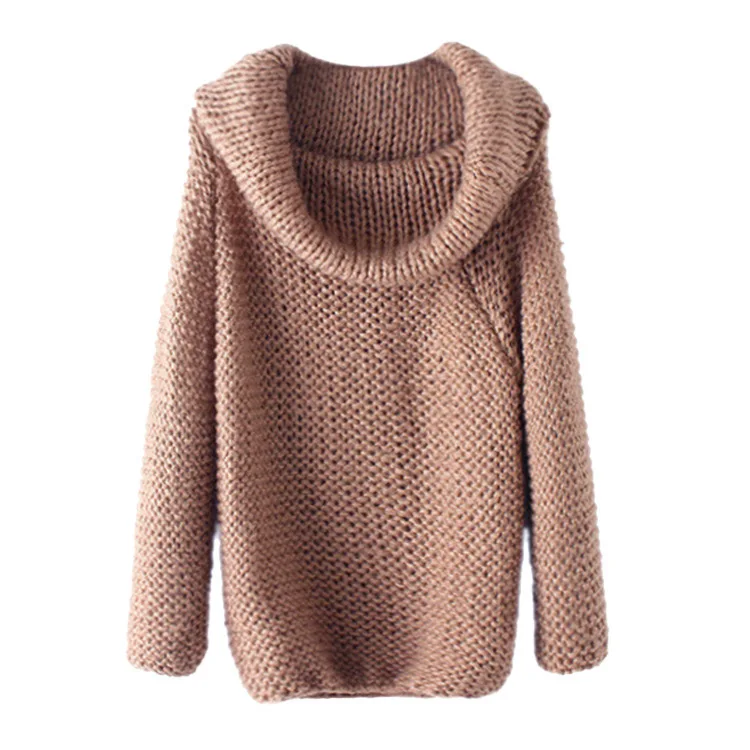 Loose Sweater Women Knitting Sexy Off Shoulder Pullover European Style Turtleneck Winter Clothes Jersey Mujer Invierno Rz*
Loose Sweater Women Knitting Sexy Off Shoulder Pullover European Style Turtleneck Winter Clothes Jersey Mujer Invierno Rz*