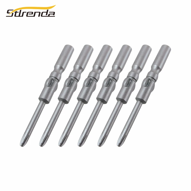 STLRENDA 10 шт. S2 Стальная Магнитная отвертка Phillips PH1 PH2 нескользящий Круглый хвостовик
