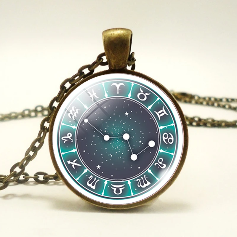 Glass Cabochon 12 Constellation Necklace Aries Zodiac Handmade Glass Dome Pendant Jewelry
Glass Cabochon 12 Constellation Necklace Aries Zodiac Handmade Glass Dome Pendant Jewelry