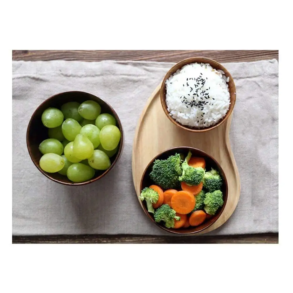 4 Pieces Wooden Handmade Bowl and Spoon for for Rice Miso Serving Home Kitchen Tableware
4 Pieces Wooden Handmade Bowl and Spoon for for Rice Miso Serving Home Kitchen Tableware