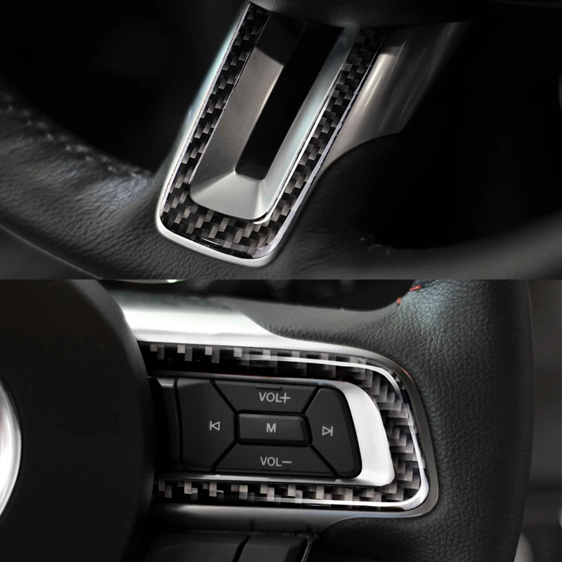 For Ford Mustang 2015 2016 2017 3pcs Carbon Fiber Car Interior Steering Wheel Button Strip Decor Cover
For Ford Mustang 2015 2016 2017 3pcs Carbon Fiber Car Interior Steering Wheel Button Strip Decor Cover