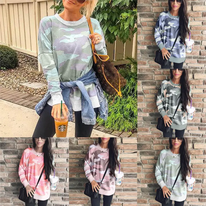 New Fashion Women Long Sleeve Hoodie Sweatshirt Pullover Camouflage Pullover Top Coat
New Fashion Women Long Sleeve Hoodie Sweatshirt Pullover Camouflage Pullover Top Coat