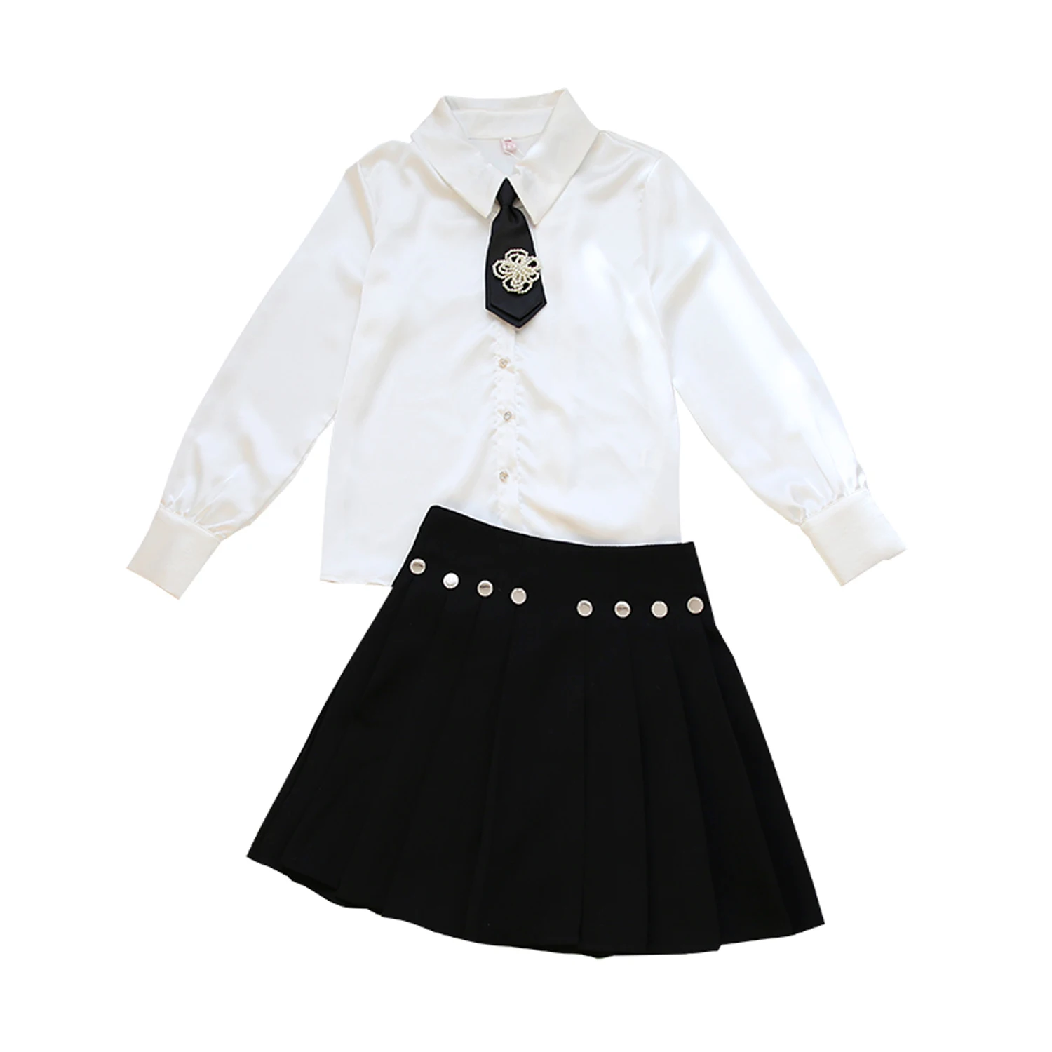 bead shirt women 2019 spring new rivet pleated bust skirt girl Korean fashion leisure two-piece outfit vestido blouse skirts
bead shirt women 2019 spring new rivet pleated bust skirt girl Korean fashion leisure two-piece outfit vestido blouse skirts