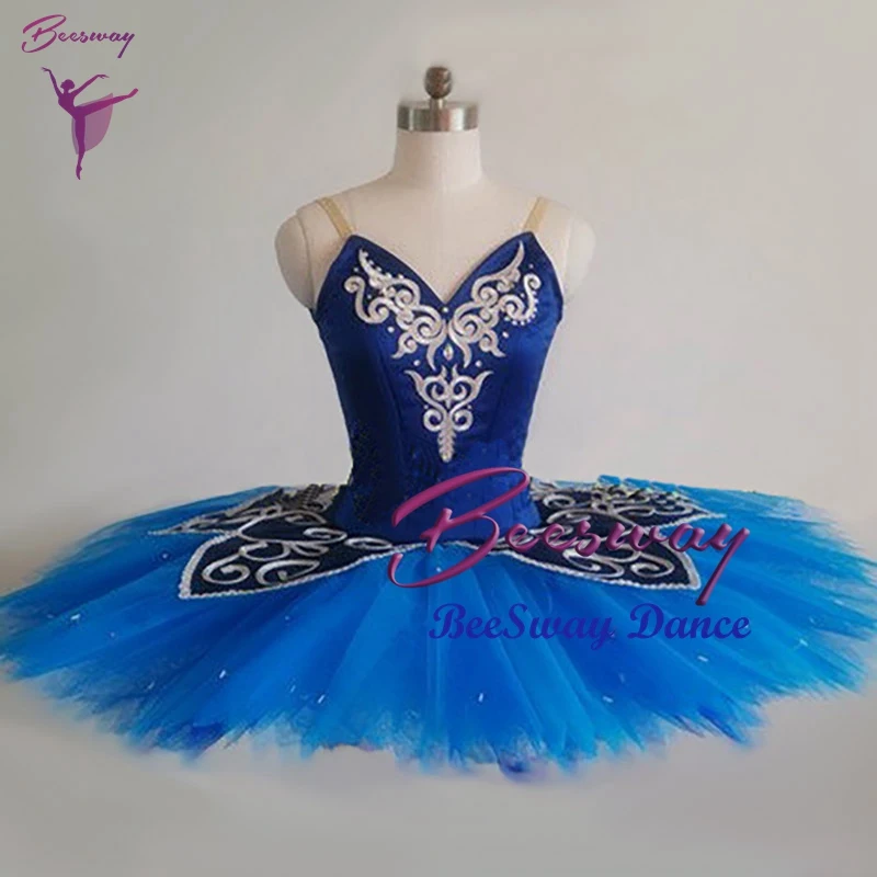 

blue Professional Ballet Tutus dress girl Ballerina Competition Bluebird Variation Ballet Pancake Tutu ballet dance costume