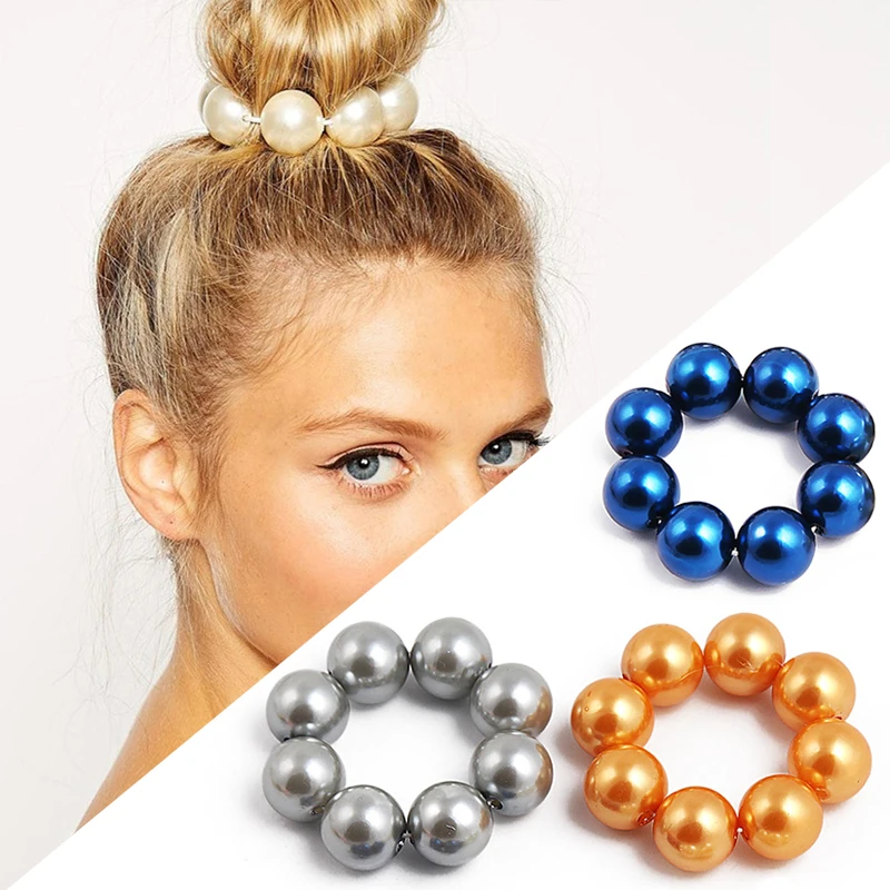 Handmade Adjustable Elastic 1PC 4Colors Pearl Beads Big Imitation Pearl Hair Rope Valentines Gift
Handmade Adjustable Elastic 1PC 4Colors Pearl Beads Big Imitation Pearl Hair Rope Valentines Gift