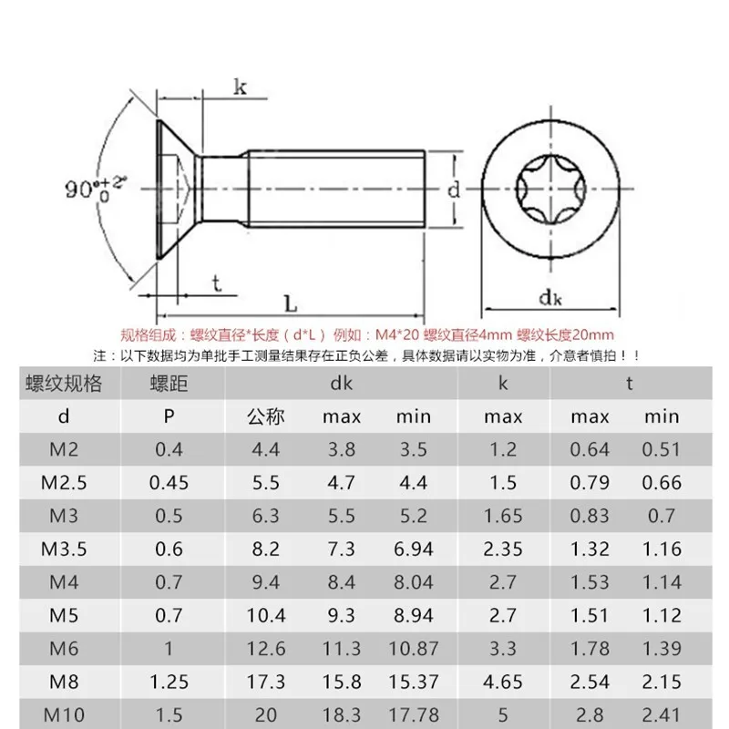 10pcs 50pcs M2 M2.5 M3 M4 Stainless Steel 304 Torx Countersunk Screw Guard Screw Six-lobe Flat Head Machine Security Screws
10pcs 50pcs M2 M2.5 M3 M4 Stainless Steel 304 Torx Countersunk Screw Guard Screw Six-lobe Flat Head Machine Security Screws