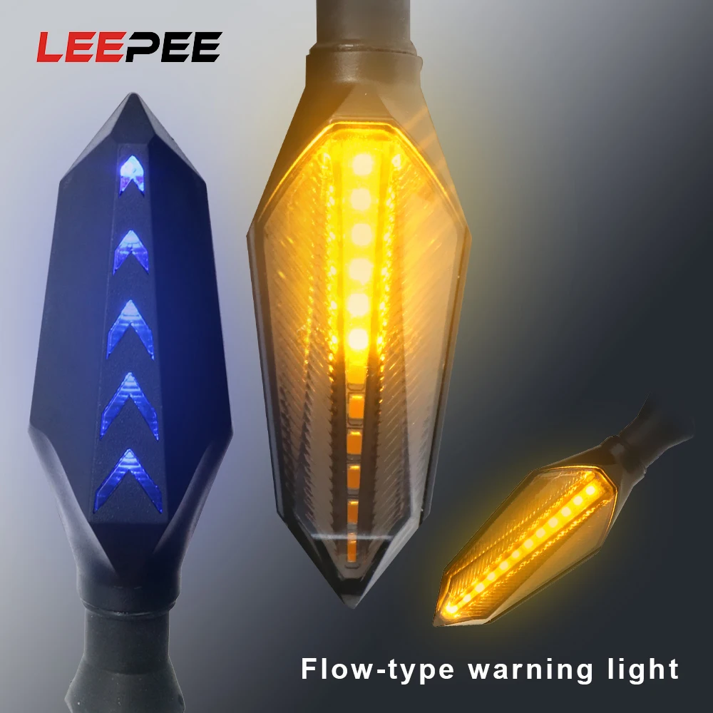 Указатели поворота LEEPEE для мотоцикла двухсторонний светодиодный фонарь с