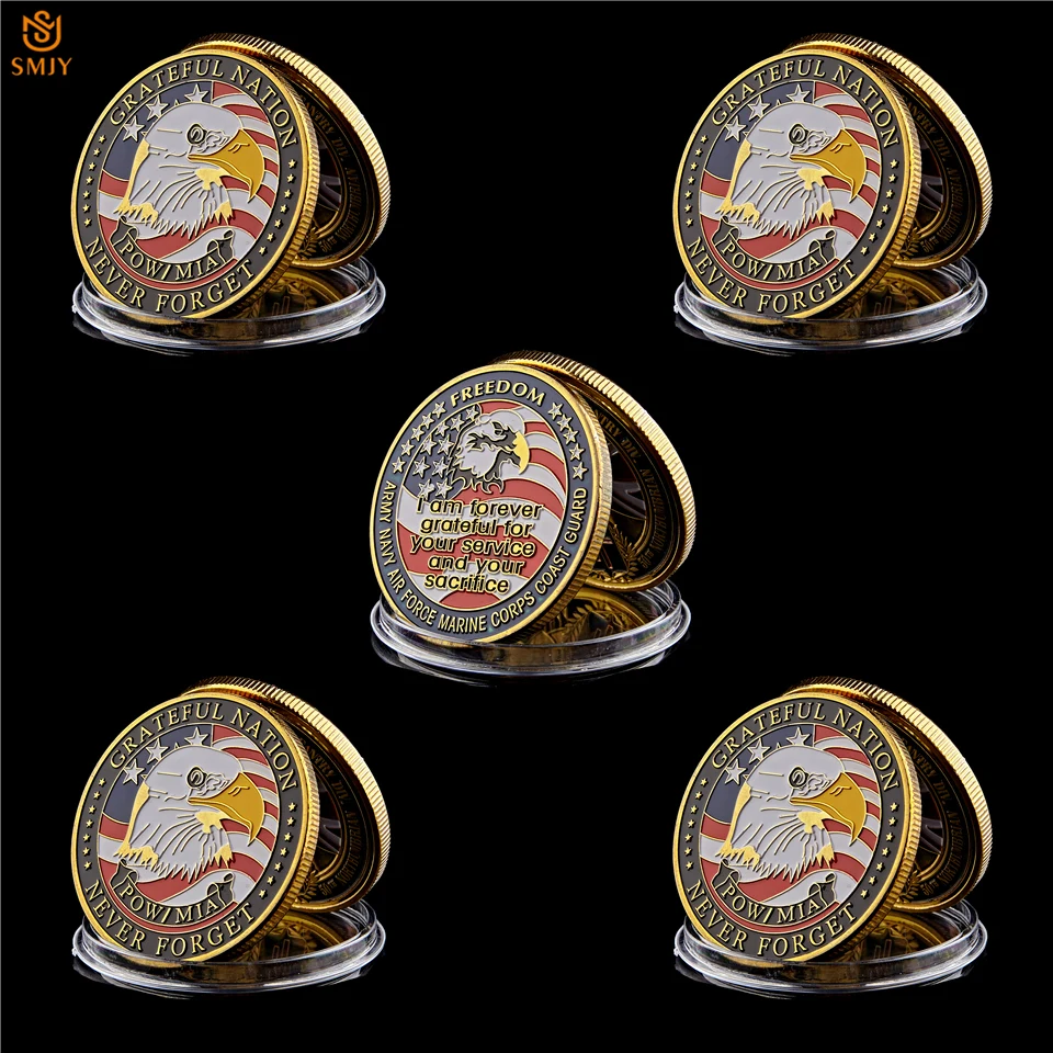 5PCcs USA Collectibles Coin Gift US Military Navy USAF USMC Army Coast Guard Challenge Free Eagle Metal Token Badge
5PCcs USA Collectibles Coin Gift US Military Navy USAF USMC Army Coast Guard Challenge Free Eagle Metal Token Badge