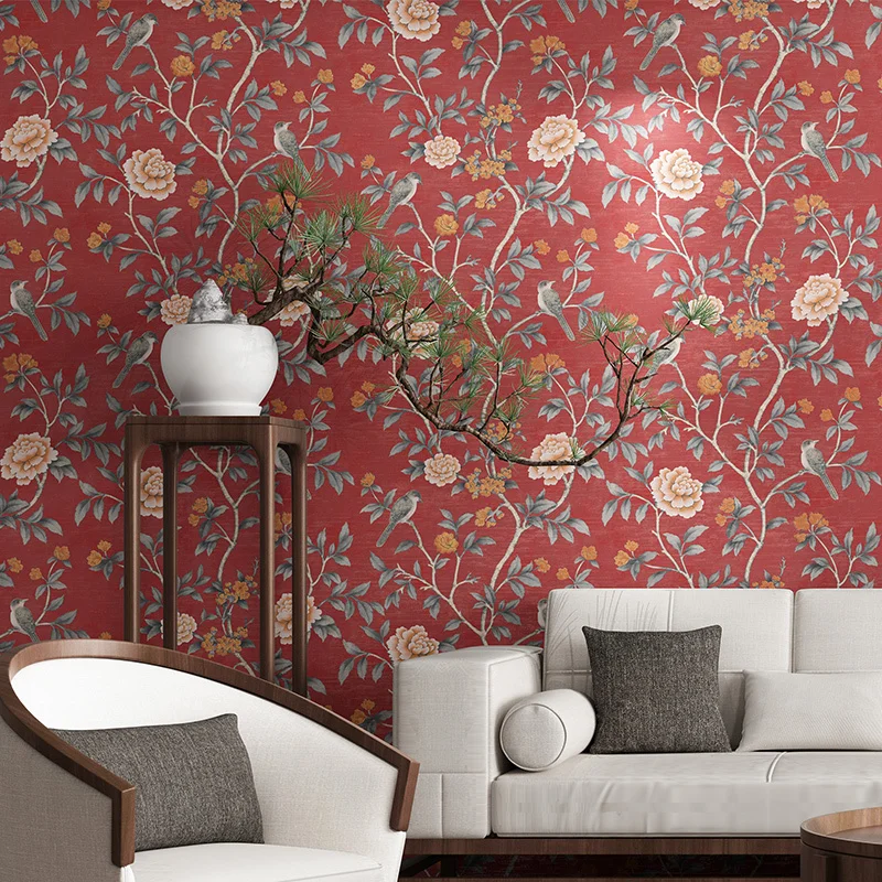 Chinese Wallpaper Classical Flowers And Birds Vintage Red Wallpaper Living Room Bedroom Blue Yellow Restaurant Background Wall
Chinese Wallpaper Classical Flowers And Birds Vintage Red Wallpaper Living Room Bedroom Blue Yellow Restaurant Background Wall