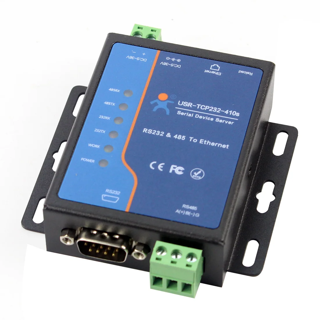USR-TCP232-410S Terminal Power Supply RS232 RS485 to TCP/IP Converter Serial Ethernet Serial Device Server
USR-TCP232-410S Terminal Power Supply RS232 RS485 to TCP/IP Converter Serial Ethernet Serial Device Server