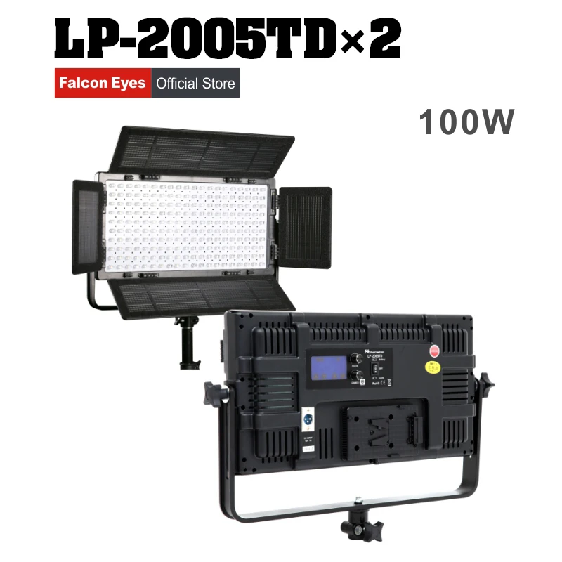 LED Photo Light Studio Panel Bi-color Dimmable Video Lamp For Movie/Interview And Live Streaming LP-2005TD Falcon Eyes 100W
LED Photo Light Studio Panel Bi-color Dimmable Video Lamp For Movie/Interview And Live Streaming LP-2005TD Falcon Eyes 100W