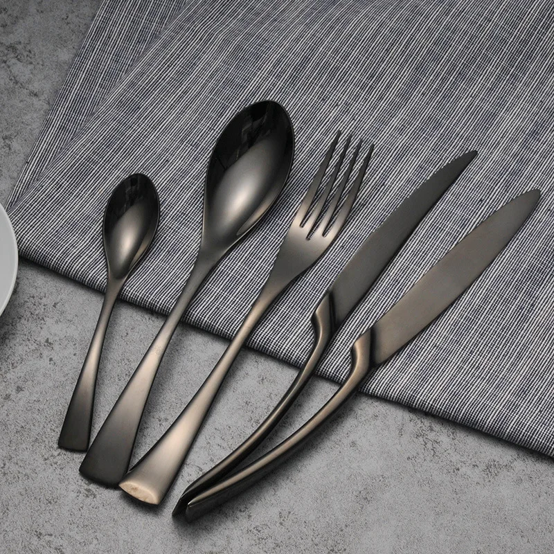 Drop Shipping Stainless Steel Black Cutlery Tableware Set Wholesale Western Portable Silverware Set Container For Food
Drop Shipping Stainless Steel Black Cutlery Tableware Set Wholesale Western Portable Silverware Set Container For Food