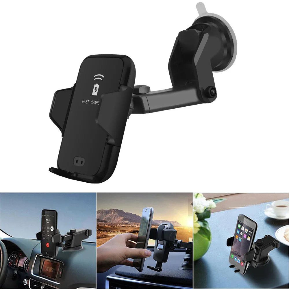iONCT Intelligent Sensor Car Phone Holder for iPhone X XS Max Wireless Charger Universal Mount Mobile Stand | Мобильные телефоны и