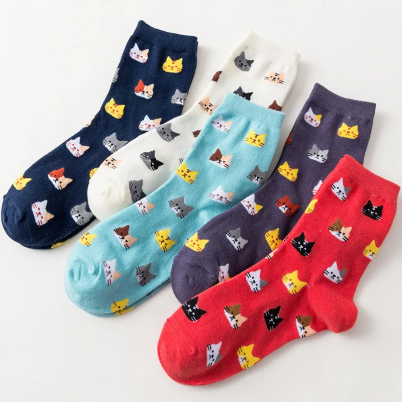 Cartoon Women Kitten Socks Funny Happy Cute Cat Harajuku Korean Fashion Street Hip Hop Casual Ventilation Cotton Female Hosiery
Cartoon Women Kitten Socks Funny Happy Cute Cat Harajuku Korean Fashion Street Hip Hop Casual Ventilation Cotton Female Hosiery