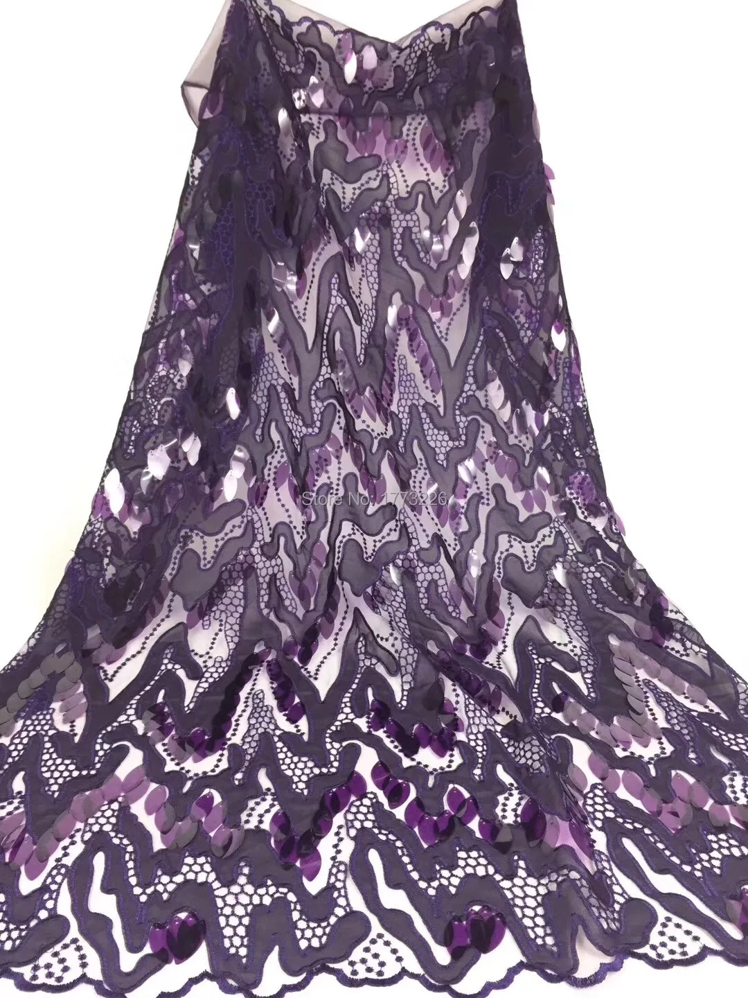 Purple Laser Cutting African Lace With Chiffon French Net Lace 5Yard/lot High Quality Big Gleamy Sequin Lace Mesh For Dress AFFJ
Purple Laser Cutting African Lace With Chiffon French Net Lace 5Yard/lot High Quality Big Gleamy Sequin Lace Mesh For Dress AFFJ