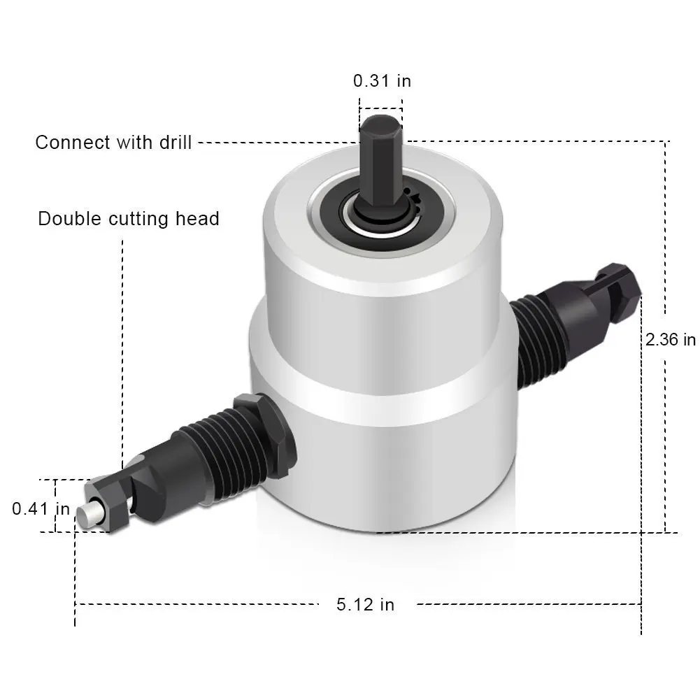 Metal Cutting Machine Double Head Sheet Nibbler Metal Cutter Drill Attachment 360 Degree Adjustable Metal Electric Cutter
Metal Cutting Machine Double Head Sheet Nibbler Metal Cutter Drill Attachment 360 Degree Adjustable Metal Electric Cutter
